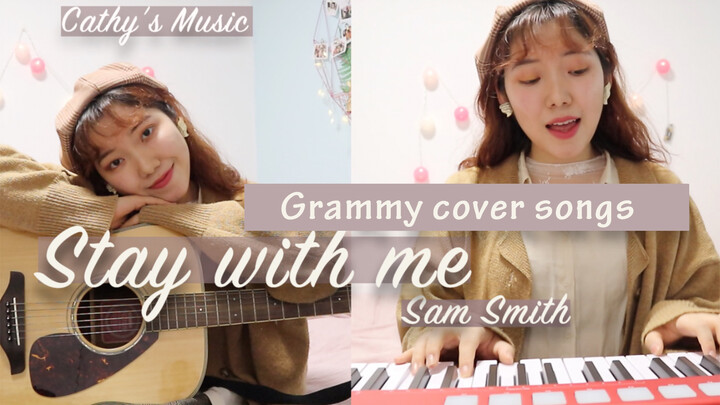 [Music]A girl's cover of <Stay with Me> with guitar