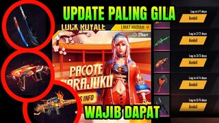 🔥 FREE FIRE!!  BOCORAN MP40 COBRA EVO GUN, SKIN KATANA LOBY, DIAMOND ROYALE TERBARU, M4A1 INCUBATOR