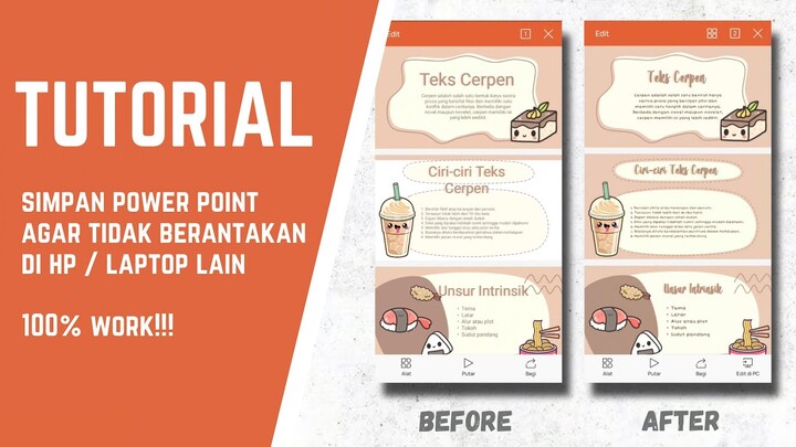 CARA SIMPAN POWERPOINT AGAR TIDAK BERANTAKAN DI HP / LAPTOP LAIN
