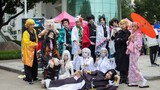 Menari dengan cosplay Demon Slayer