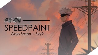 Gojo Satoru - Sky2 (Speedpaint Drawing)
