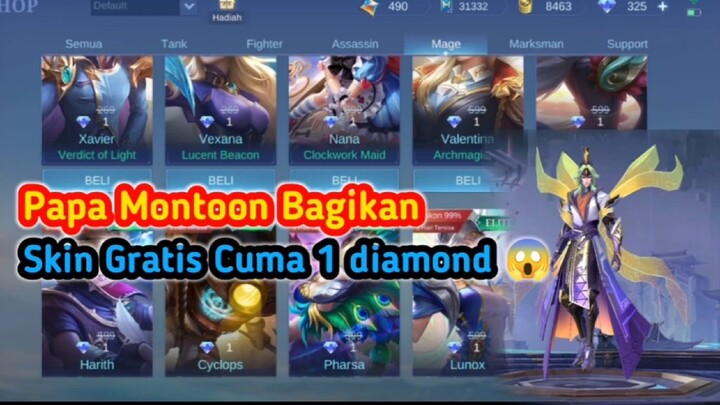 Papi montoon kasih THR Skin gratis di hari raya idul fitri🔥🔥