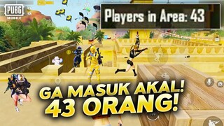 INI YANG TERJADI KETIKA 43 ORANG TURUN DITEMPAT YANG SAMA! KERAS BANGET! - PUBG MOBILE