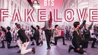 俄罗斯舞团街头男女帅气翻跳BTS 'FAKE LOVE'[KPOP IN PUBLIC] by GraSiaS