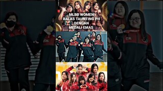 MLBB WOMEN BALAS TAUNTING PH DENGAN MEDALI EMAS 😱 #mobilelegends #seagames2023 #indopride #btrera