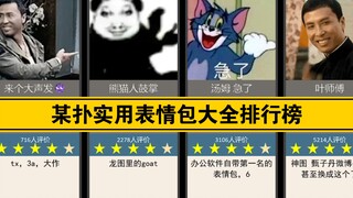 （某扑难绷评论）实用表情包大全评分排行榜（选取评分数前40个）第一名不削能玩？