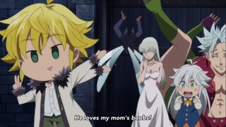 Meliodas son told everyone that his father love Elizabeth boobs | Anime Hashira