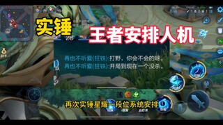 实锤星耀一段位安排人机对局