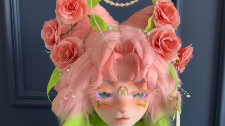 Animal Head, Fully Handmade with Intricate Craftsmanship; Butterfly Design Ornament, Purely Hand-Emb