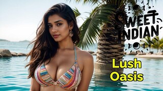 [4K] Sweet Indian AI Lookbook-Lush Oasis