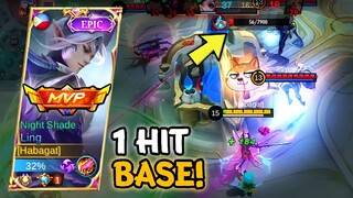 1 HIT BASE INTENSE MATCH! (ISANG 1 HIT NALANG) Ling Best Build & Jungle Emblem 2022⚡- LING MLBB