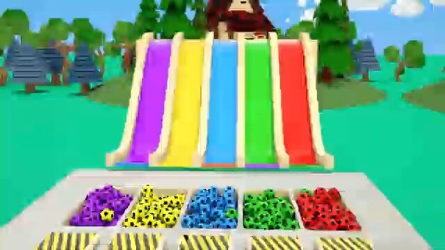 Long Slide Game with Colourful Cars _ Learning to Count _ Colors _ Baby Nursery