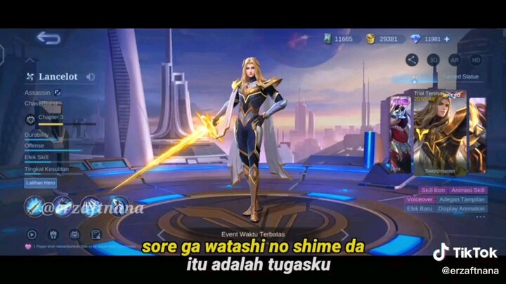 voice skin basa Jepang lancelot"Sword master"