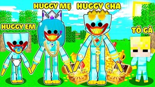 TÔ GÀ EM BÉ ĐƯỢC GIA ĐÌNH HUGGY KIM CƯƠNG NHẬN NUÔI TRONG MINECRAFT*1 NGÀY SỐNG VỚI HUGGY KIM CƯƠNG