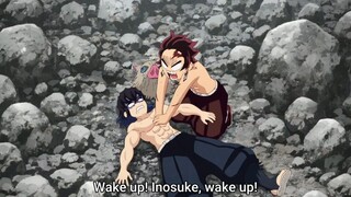 Inosuke & Tanjirou & Zenitsu training funny moments Hashira Training Arc - Demon Slayer