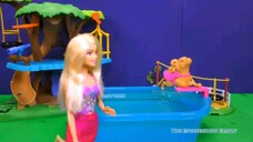New Barbie Puppy Chase Pool with Shimmer and Shine Swimming Fun