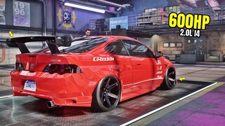 Need for Speed Heat Gameplay - 600HP ACURA RSX-S Customization | Max Build