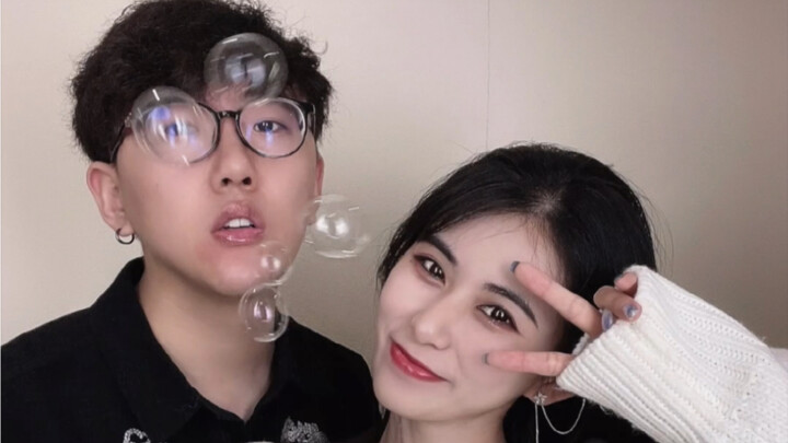 Bubble-blowing challenge! Next time, let’s just use a bubble machine…