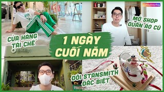 Vlog cuối năm 🌿 Tour cửa hàng tái chế, Mở shop thanh lý quần áo, phụ kiện 2hand...