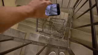 What will you see if you drop your phone from a high floor?