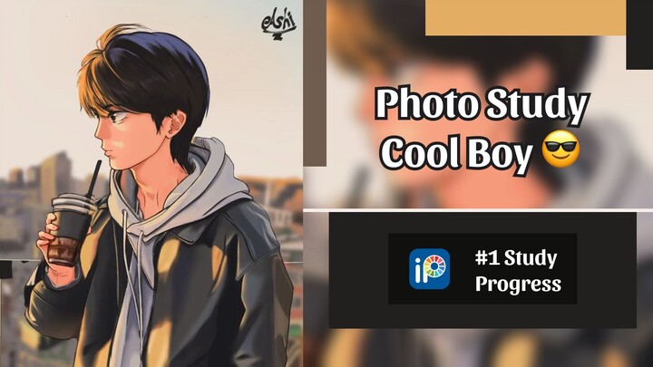 [ #1 Study Progress ] Belajar Gambar dengan teknik Photo Study : Cool Boy 😎