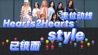 【สิ่งจำเป็นสำหรับการเต้น】 เส้นทางการเคลื่อนไหวสไตล์ Hearts2Hearts 【ได้สะท้อนภาพแล้ว】