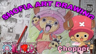 drawing tony tony Chopper dari anime one piece