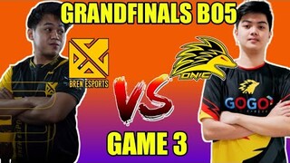 GAME 3 - BREN ESPORTS VS ONIC PH  GRANDFINALS WFH CHARITY CUP TOURNAMENT