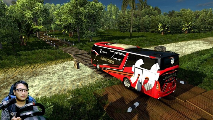 Tes Suspensi Bus Mod EP4 SR2 XHD Prime Jalur Desa Ets2 indonesia