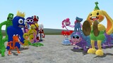 ROBLOX RAINBOW FRIENDS CHAPTERS 1 & 2 VS ALL POPPY PLAYTIME CHARACTERS in Garry's Mod!