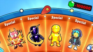 I spent 100,000 Gems to unlock All Special Skins in Stumble Guys