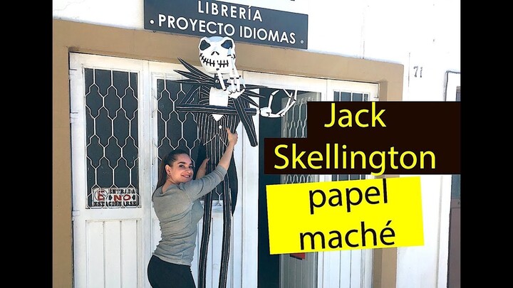 Como hacer a Jack Skellington (skeleton) de papel machÃ©