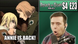 ANNIE IS BACK! - Attack On Titan Season 4 Episode 23 - Rich Reaction