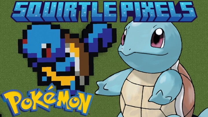 Build Pokemon Squirtle Pixel Art Minecraft