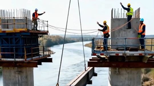 Bridge build in sea 11 April 2026