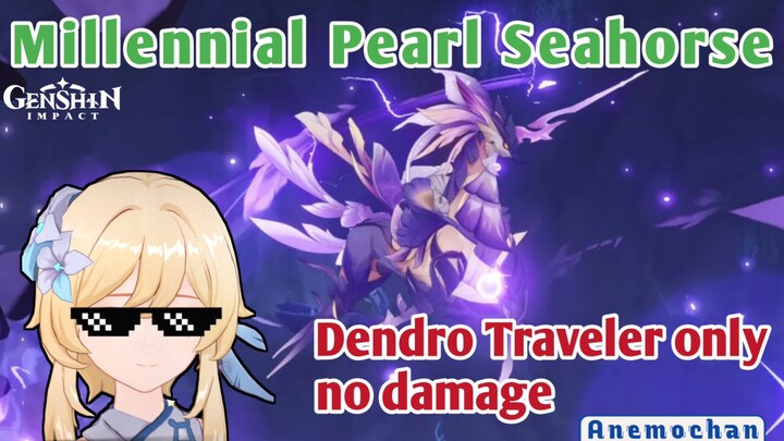 Genshin Impact - Millennial Pearl Seahorse Boss Fight (Dendro Traveler {Lumine} only, no damage)
