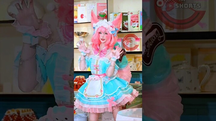 Daji Maid Cafe Catch Catch Dance ❤️ Honor Of Kings Cosplay #shorts
