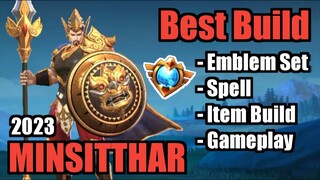 MINSITTHAR BEST BUILD 2023 | TOP 1 GLOBAL MINSITTHAR BUILD | MINSITTHAR - MOBILE LEGENDS | MLBB