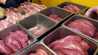 การดูแลอย่างพิถีพิถันและริ้วรอย! หมูทอดชีสนุ่มๆ ที่รอ / หมูทอดชีสหนาๆ - อาหารข้างทางเกาหลี