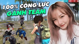 [Free Fire]Khi Ngân dùng 100% công lực để gánh team|Ngân Kaito