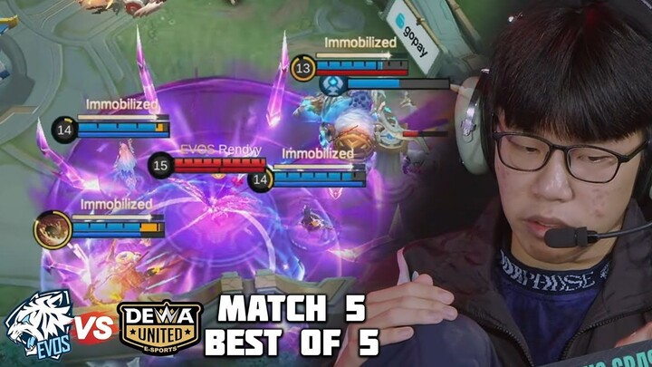RENDY MOMMENT STUN 4 ORANG!! EVOS IS BACK BOSS!! EVOS VS DEWA MATCH 5