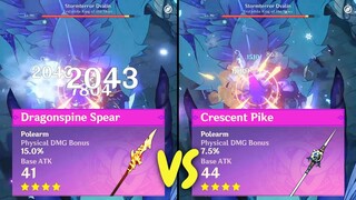 Rosaria Dragonspine Spear VS Crescent Pike (Tested on World Bosses)| Genshin Impact