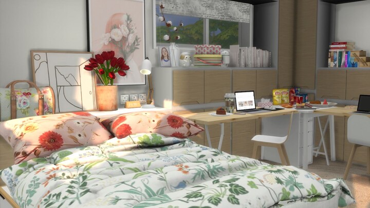 [The Sims 4 Cloud Viewing] Rumah Pedesaan Romantis