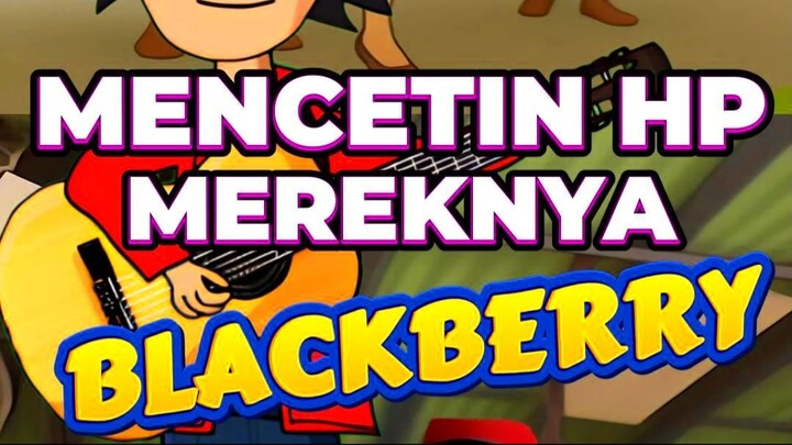 Mencetin HP Mereknya Blackberry Parodi