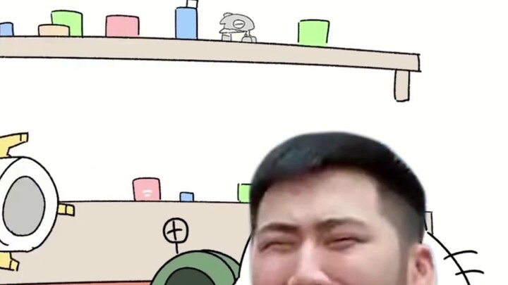 Pria di atas keranjang