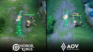 AOV x HOK : Swallow Kite Skin Effects Comparison ( Li Yuanfang, Fennik )