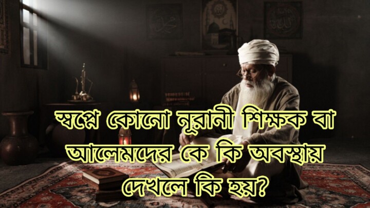 স্বপ্নে কোন নূরানী শিক্ষক বা আলেমদেরকে কি অবস্থায় দেখলে কি হয়
