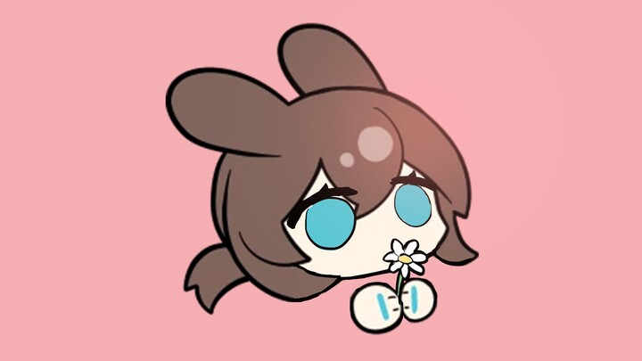 กระต่ายน้อยจะเก็บดอกไม้สักดอกไปให้คุณแม่