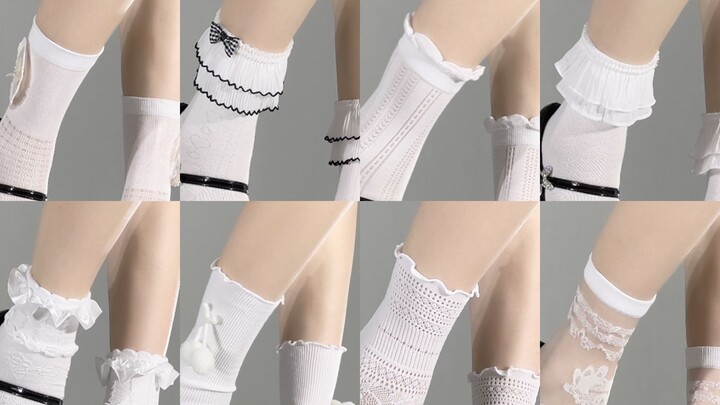 8 jenis kaus kaki pendek bermotif renda ditampilkan, pusing memilih!