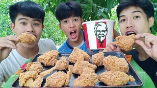 กินไก่ทอด KFC น่อง ปีก สะโพกใหญ่ๆ  หอมกรอบอร่อย ในวันที่ฝนตกเย็นสบาย.